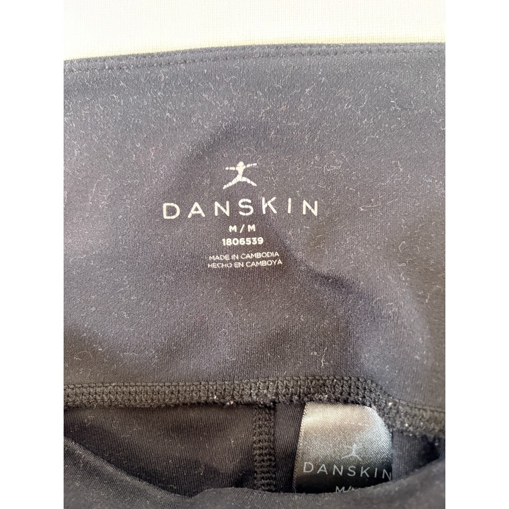 Danskin Womens Medium M Black Stretch Athleisure Yoga Pants w/ Rhinestone Accent - Picture 3 of 9
